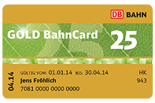 gold bahncard 25